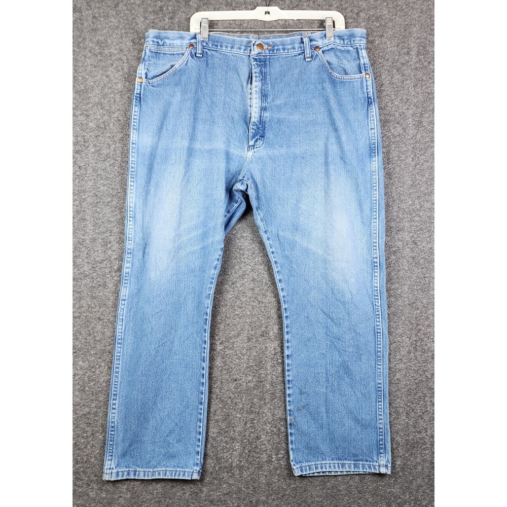 Wrangler Jeans Men 42x30 Blue Cowboy Cut 13MWZPW Straight Leg Denim‎